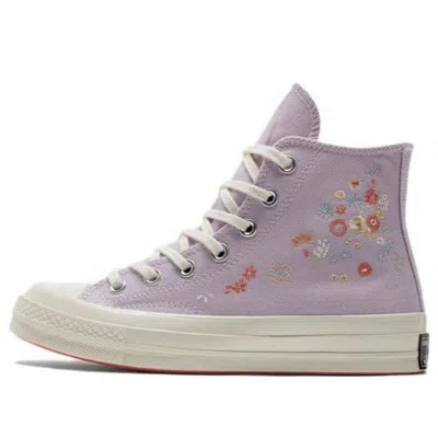 Converse (wmns)  Chuck 70 High 'embroidered Floral Print - Pale Amethyst' In Purple