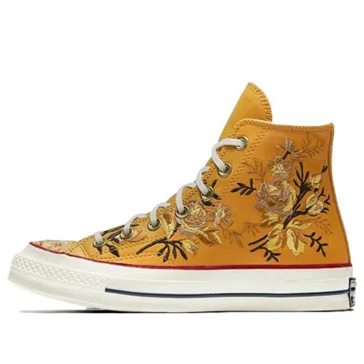 Converse (wmns)  Chuck 70 High 'parkway Floral Embroidery - Turmeric Gold' In Orange