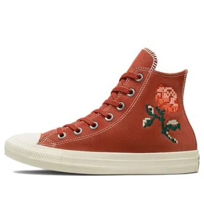 Converse (wmns)  Chuck Taylor All Star High 'embroidered Roses' In Orange