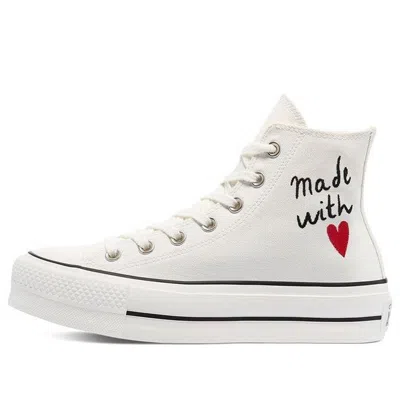 Converse All Star Platform Hi In Vintage White/egret/black