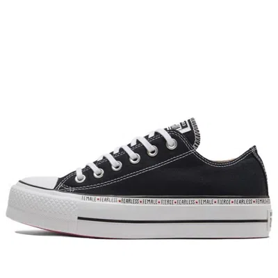 Converse (wmns)  Chuck Taylor All Star Lift Low 'fierce Fearless Female' In Black