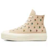 Converse (wmns)  Chuck Taylor All Star Lift Platform High 'embroidered Roses' In Nude