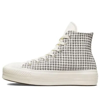 Converse (wmns)  Chuck Taylor All Star Lift Platform High 'houndstooth Shine - Egret Pure Silver'