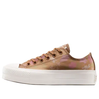 Converse (wmns)  Chuck Taylor All Star Lift Platform Low 'floral Satin' In Brown