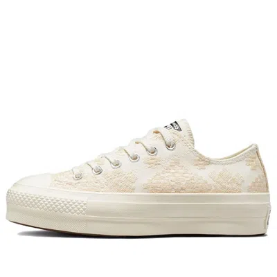 Converse (wmns)  Chuck Taylor All Star Lift Platform Low 'tonal Embroidery' In Neutral