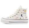 Converse Chuck Taylor All Star Lift Hi 'it's Ok To Wander' Embroidered Sneakers In Vintage White In White