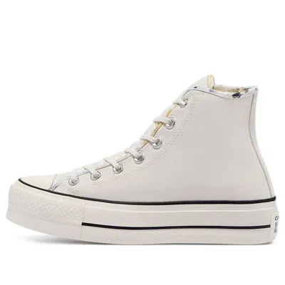 Converse (wmns)  Chuck Taylor All Star Platform High 'washed Florals - Egret' In Animal Print