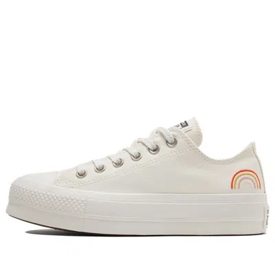 Converse (wmns)  Chuck Taylor All Star Platform Low 'summer Spirit - Sun And Rainbow' In White