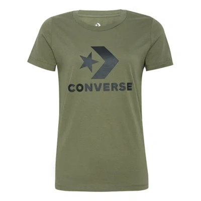 Converse (wmns)  Classic Logo Printing Short Sleeve Grass Green