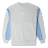 Converse (wmns)  Denim Patchwork Crew Sweatshirt 'blue' In Gray