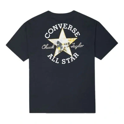 Converse (wmns)  Embroidered Alphabet Printing Loose Casual Round Neck Short Sleeve Black T-shirt