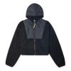 Converse (wmns)  Full Zip Lamb Wool Hooded Jacket Black In Green
