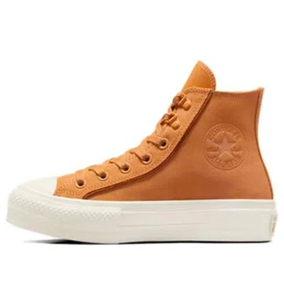 Converse (wmns)  Lift Platform Suede High Top 'tiger Moth' In Brown