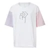 Converse (wmns)  Logo Printed T-shirt 'white Pink'