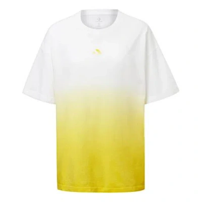 Converse (wmns)  Logo Printing Gradient Short Sleeve Yellow In White