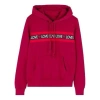 Converse (wmns)  Love The Progress Print Hoodie 'red' In Pink