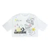 Converse (wmns)  Notebook Doodle Os Crop Tee White Optical White