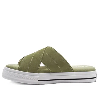 Converse (wmns)  One Star Slip Sandal Thick Sole Retro Low Top Sports Slippers In Green