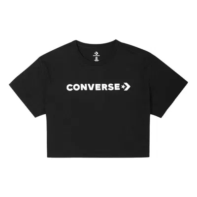 Converse (wmns)  Puff Wordmark T-shirt 'black White'