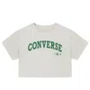 Converse (wmns)  Retro Chuck Cropped T-shirt 'egret' In Gray