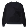 Converse (wmns)  Retro Corduroy Fleece Round Neck Pullover Black Hoodie