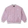 Converse (wmns)  Rpc Padded Baseball Jacket 'pink' In Purple