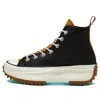 Converse Women's Run Star Hike Leather Platform Sneaker Boots From Finish Line In Black