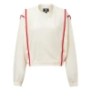 Converse (wmns)  Series Contrast Color Stitching Round Neck Pullover White In Multi