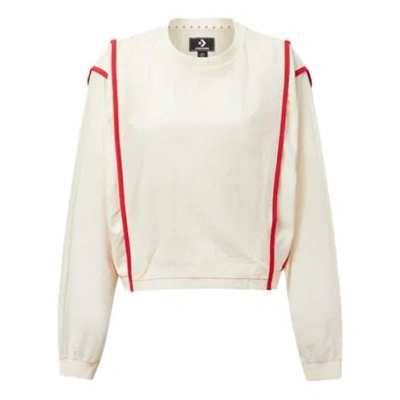 Converse (wmns)  Series Contrast Color Stitching Round Neck Pullover White In Multi