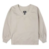 Converse (wmns)  Solid Color Loose Knit V Neck Beige Hoodie In Neutral