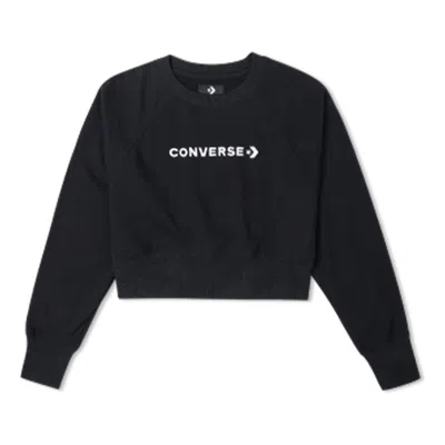CONVERSE (WMNS) CONVERSE STRIP WORDMARK CREW 'BLACK'