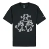 Converse (wmns) Men's  X Keith Haring Crossover Cartoon Pattern Round Neck Short Sleeve Black