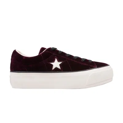 Pre-owned Converse Wmns One Star Platform Velvet Ox 'dark Sangria' | Red | Women's Size 6.5