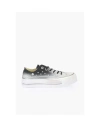 Converse 4cm Glittered Sneakers With Platform In Silver
