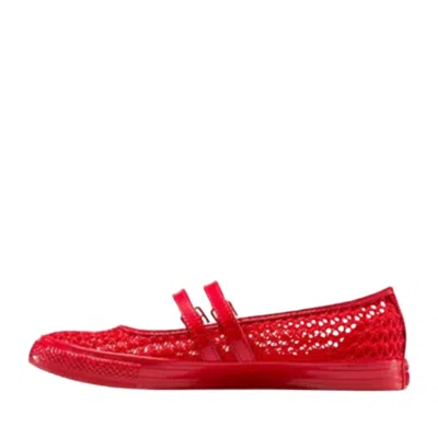 Converse Women's Chuck Taylor All Star Dainty Mary Jane Shoes In Red/red/silver