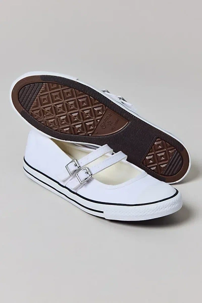 Converse Women's Chuck Taylor All Star Dainty Mary Jane Sneaker In All White, Women's At Urban Outfitters