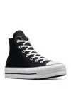 Converse Black Chuck Taylor All Star Platform High-top Sneakers In Black/white