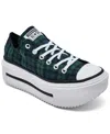 Converse Women's Chuck Taylor All Star Lift Double Stack Low Top Platform Casual Sneakers From Finish Line In Green
