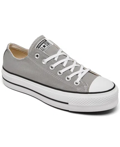 Converse Women's Chuck Taylor All Star Lift Ox Low Top Platform Casual Trainers From Finish Line In Totally Neutral