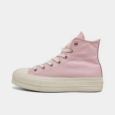 Converse Women's Chuck Taylor All Star Lift Platform Casual Shoes In Sugar Berry/egret