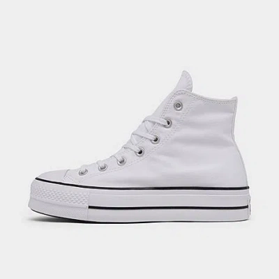 Converse Women's Chuck Taylor All Star Lift Platform Casual Shoes In White/black/white