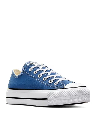 Converse Women's Chuck Taylor All Star Lift Platform Sneakers In Armor Blue/white/black