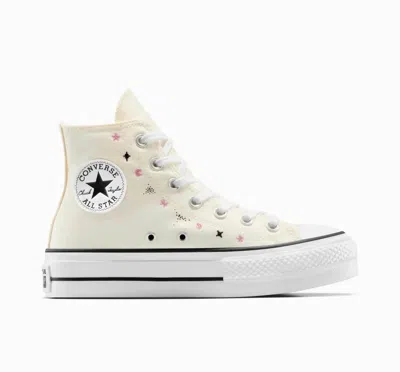 Converse Women's Chuck Taylor All Star Lift Sneakers In 286-egret/black/cactus Bud In Neutral
