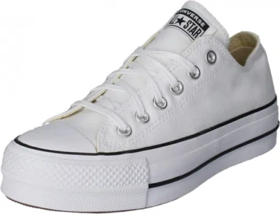 Pre-owned Converse Women's Chuck Taylor All Star Lift Sneakers In White/black/white