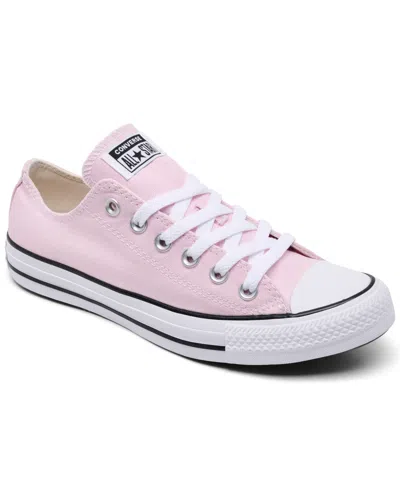 Converse Women's Chuck Taylor All Star Ox Casual Sneakers From Finish Line In Pink