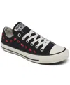 Converse Women's Chuck Taylor All Star Ox Love Me Low Top Casual Sneakers From Finish Line In Black,red,egret