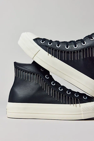 Converse Women's Chuck Taylor All Star Platform Western Glam Sneaker In Black/egret/silver, Women's At Urban 