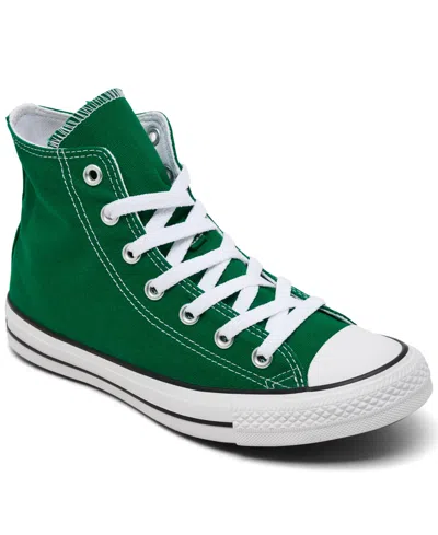 Converse Women's Chuck Taylor High Top Sneakers From Finish Line In Green