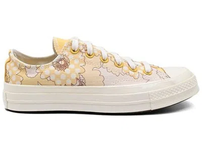 Pre-owned Converse Women's  Chuck Taylor All Star 70 Ox Crafted Florals Sunflower Sneakers In Cyber Mango/egret In Multi