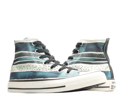 CONVERSE WOMEN'S CONVERSE CHUCK TAYLOR ALL STAR HI POP STRIPES TEAL SNEAKERS 551566C